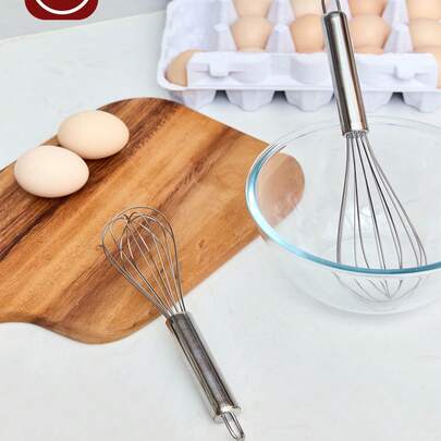 3 piezas Batidores para cocinar, Batidor de alambre de acero inoxidable para mezclar, batir, batir y revolver, Juego de batidores de globo de versión mejorada Regreso a la escuela