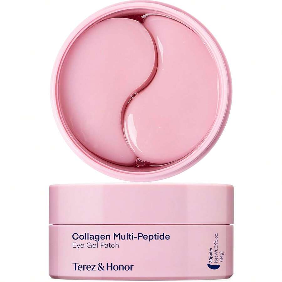 Peptide Collagen Under-Eye Patches - 60 Korean Firming, Brightening, And Moisturizing Hydrogel Masks, Suitable For Puffy Eyes, Dark Circles, Wrinkles, Fine Lines, And Under-Eye Bags - Anti-Aging Eye Pads HQOA - 粉紅色 - 查看 1