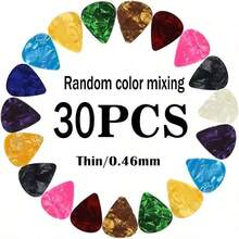 30pcs Per Box 0.46mm Sailulu Guitar Picks With Random Patterns For Guitar, Ukulele, Bass, Instrument Playing Accessories, Suitable For Home Practice - Multicolor - View 6