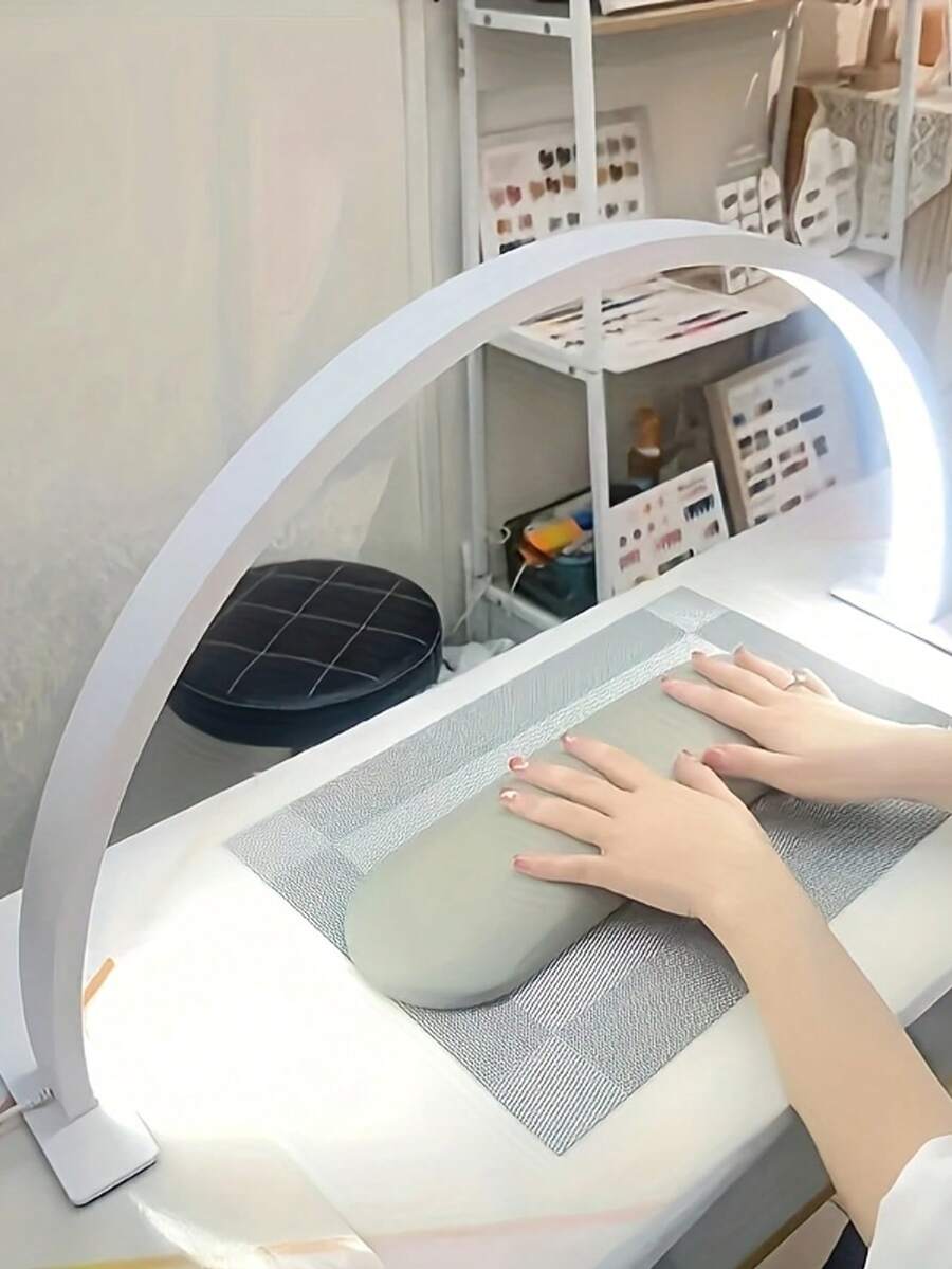 USB Powered Cordless Switch Desk Lamp, Suitable For Handcraft Lighting, Nail Care, Tattoo Decoration, Rainbow Desk Lamp, LED Nail Lamp, Half-Moon Desk Lamp, USB Powered, 3-Color Dimming Button, Suitable For Bedroom Or Study Nail Care And Reading, Living Room Cabinet Decor Lamp, Gift For Friends Or Loved Ones - Multicolor - View 1