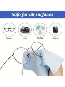 5/10/30/50pcs Thick Microfiber Cloth - Streak-Free & Lint-Free For Sunglasses, Glasses, Phones, Camera Lenses, Laptop Screens, Random Colors, Back To School Gear, Travel, Camping, Everyday Use