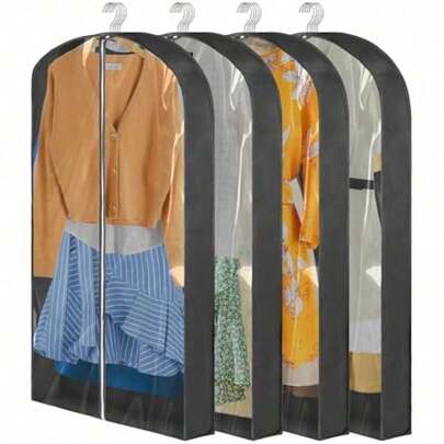 Clothes Storage Bag With Zip 60 X 100cm Hanging Coat Storage Bag Suit Bags And Garment Covers For Wardrobe