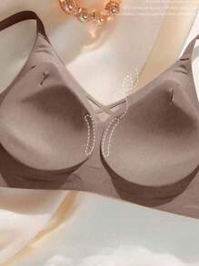 3pcs Seamless Underwire Bras For Large Bust, Lift And Enhance Cleavage, Lightweight And Comfortable, Soft Support Without Rims