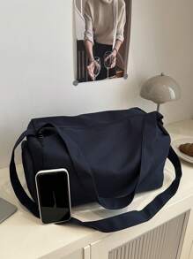 大容量轻便运动瑜伽背包，防水健身包，干湿分离，适合上学、旅行、通勤旅行必需品假日度假包行李箱旅行包女士 - 藍色 - 查看 3