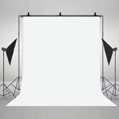 1 pezzo Sfondo fotografico bianco, 150x100 cm/210x150 cm, elegante ritratto e sfondo per studio, in tessuto di poliestere, adatto per compleanni e celebrazioni in generale, sfondo per studio fotografico, sfondo bianco liscio, accessori per riprese, materiale in tessuto sottile e trasparente