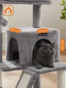 Cat Tree, Cat Tower, Widened Perch For Large Cats, Light Grey - Light Grey - View 7