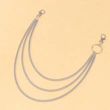 1 قطعة سلسلة بنطلون رجالي عصرية بسيطة، إكسسوار سلسلة جينز بطراز بانك وهيب هوب، إكسسوارات خريفية وشتوية، مناسبة للمراهقين والشباب والرجال، للاستخدام اليومي والخارجي والرياضي والعطلات والهدايا والأعياد