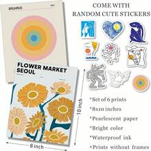 Sage Green Matisse Wall Art Prints, Modern Abstract Exhibition Posters Set Of 6, Vintage Colorful Flower Market Women, Pink Danish Pastel Aesthetic, Boho Retro Minimalist Images Decor Bedroom,