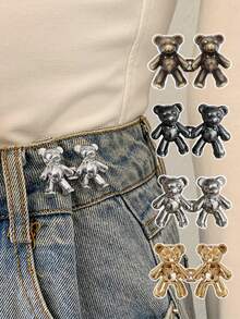 4 件套星形可拆卸腰带扣，可调节腰夹，适用于牛仔裤、裙子、裤子、街头 - 彩色 - 查看 8