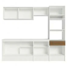Madesa Modular Complete Integral Kitchen 240cm Topazio 05 Color White/Brown - White and Brown - View 8