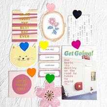 500张/卷心形纯色标签贴纸，紫色、红色、蓝色、粉色、绿色和金色，柔和的马卡龙色调。非常适合用作礼品标签、信封封口、派对装饰、文具点缀和烘焙装饰。