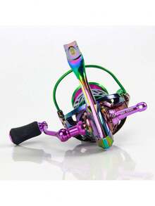 1pc Metal Spinning Wheel, Suitable For Sea Fishing, With Smooth And Sensitive Left And Right Hands, Interchangeable Rotation, Fishing Line Wheel, Suitable For Both Freshwater And Saltwater