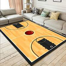 Basketball Court Rug, 3x5ft, Sports Area Rug For Kids' Bedroom, Home Decor Carpet Floor Mat, Basketball Game Decorative Rug Gift - 10 - 查看 8