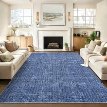Modern Washable Solid Kitchen Printed Area Rug Easy To Clean Home Aesthetic Decor Carpet Stain Resistant Non Shedding Floorcover Low Pile Soft Entrance Runner Rug Non Slip Bordered Mat Throw Rug For Living Room Dinning Room Bathroom Bedroom Laundry - 藍色 - 查看 3