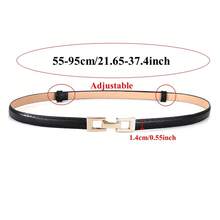 1 件装 可调节银金扣细腰带 适合女士连衣裙和服装 秋季、秋季、万圣节 - 雙口扣 - 查看 5