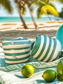 2 pièces Brassards gonflables, Brassards rayés en PVC pour manches flottantes pour piscine, sports nautiques pour adultes et enfants, entraînement à la natation, fête de plage d'été