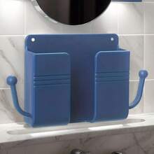 多功能壁挂式手机充电支架，无需钻孔遥控器收纳架，粘贴式悬挂支架，墙壁收纳盒，适用于卧室、浴室、客厅、办公室和宿舍，珠宝收纳盒，多种颜色，织物设计，卧室配件 | 时尚简约，空调，遥控器，耐用壁架，收纳架