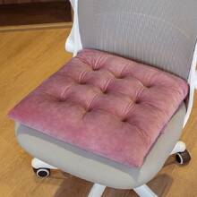 1pc Minimalist Office Seat Cushion, Double-Sided Plush Dining Chair Pad, Thick Meditation Cushion, Non-Slip Home & Dining Room Pad, Buttock Pad Chair Cushion Chair Pillow Cushions Office Chair Gaming Chair