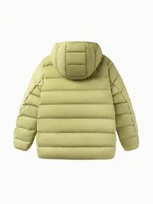 Balabala 儿童轻薄羽绒服秋冬款 - 带帽 防水防油 家庭款 - 黃綠 - 查看 5