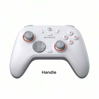 GAMESIR N2 Lite Three-Mode Wireless Game Controller, Hall Joystick Upgrade, 0 Dead Zone, 1000Hz Report Rate, Ultra-Low Latency Mechanical Trigger + Dual-Material Buttons (Mechanical/Silicone), Portable And Lightweight, Glow White