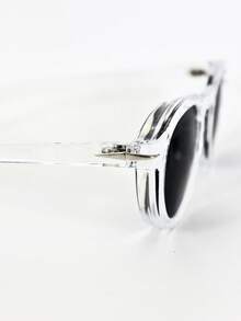 Premium Retro Vintage Oldstyle Round Sunglasses Acetate UV400 Sun Protection Unisex - Crystal - View 8