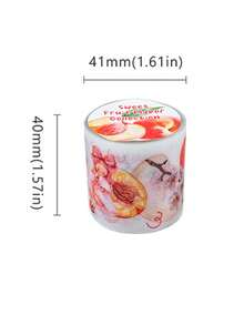 1 Stück dekorative Klebebänder mit Vintage-Motiven, Früchten, PET-Klebebandaufkleber 4,0 cm*2 m, ideal für Bullet Journals, Kunst, Scrapbooking, DIY-Basteleien, Planer, 6 Designs zur Auswahl