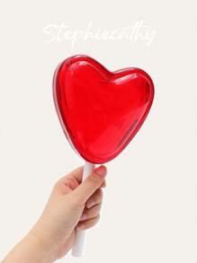 STEPHIECATHY 品牌时尚女士透明红心棒棒糖形状手拿包可爱小晚宴包磁扣长链斜挎包新娘钱包适合派对宴会晚宴约会节日婚礼 - 彩色 - 查看 2