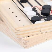 1個彈跳棋遊戲，快節奏家庭娛樂，黑白冰球互動遊戲，適合青少年和成人，非常適合派對、生日和節日。新舊款式隨機發貨。經典木製彈弓棋盤遊戲，增強多項技能。木製彈弓冰球桌面遊戲，快速反應彈跳棋，派對娛樂，完美的聖誕禮物。 - 彩色 - 查看 5