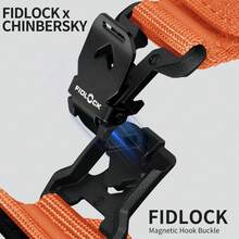宽款柔软尼龙运动表带，配有磁性 Fidlock V 型扣，兼容男女款 表带，兼容 42 毫米（系列 10）、41 毫米（9/8/7）、40 毫米（SE2/SE/6/5/4）、38 毫米（3/2/1），透气吸汗坚固表带，适合骑自行车、徒步旅行、跑步、露营 - 44/45/46/49/42mm-Series 3 2 1 - 查看 10