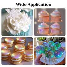 彩虹色可食用闪光粉 - 5克彩虹光泽粉饮料闪光粉,适用于鸡尾酒、蛋糕、饮料、巧克力和糖果 - 彩色 - 查看 6