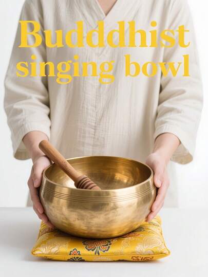 Nepalese Singing Bowl Set, Includes Singing Bowl, Striker, Cushion, And Storage Bag. Unique Nepalese Hammered Engraved Design. Strike And Rotate To Produce Soothing Sounds, Helpful For Relaxation, Meditation, Calming The Mind, Insomnia Relief, Anxiety Reduction, Suitable For Parties, Gatherings, As A Musical Instrument, And An Ideal Gift For Teenagers.