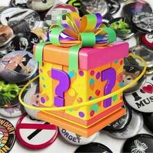 5 件/10 件随机图案 4.4 厘米/1.73 英寸别针徽章、纪念图案纽扣徽章，适合佩戴在衣服、包包、背包上，是送给家人和朋友的有趣礼物