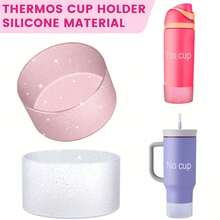 1pc Silicone Protective Bottom Cover Sleeve For 40oz, 30oz, 20oz Water Bottles And Cups, Shiny Silicone Sleeve To Reduce Dents And Protect The Bottom Of Water Bottles - Multicolor - View 9