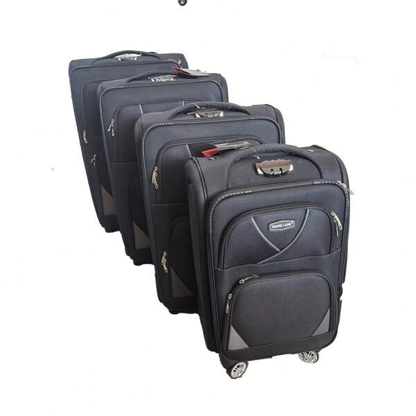 Conjunto de malas de 4 peças 20+26+29+32 polegadas, material de tecido Oxford, várias cores disponíveis, design expansível, grande capacidade, garantia de qualidade, à prova d'água e resistente a arranhões, reforçado, rodas universais silenciosas, trava de segurança, equipamento de viagem essencial, itens essenciais para férias, decoração elegante, itens essenciais da moda, conveniente para viagens em família, presente especial, produtos de alta qualidade, cores contrastantes brilhantes, adequado para homens e mulheres, bagagem de mão acessível e bagagem despachada, adequado para viagens aéreas