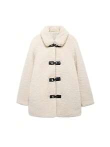 Seelio Autumn/Winter New Women's Fashion European Style Commuter Minimalist Versatile Lapel Long Sleeve Coat Jacket - White - View 6