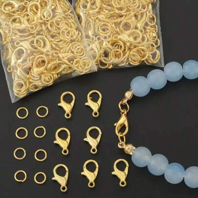 Lobster Clasp And Jump Ring Set, Suitable For Jewelry Making, DIY Beading, Bracelet Connectors, Pendant Necklace Connectors, Earring Backs, Open Connectors And Phone Strap Accessories