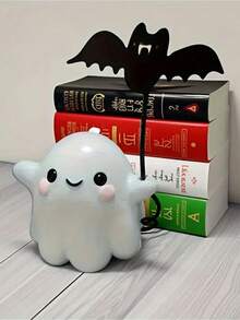 1 pieza Decoración linda de fantasma de Halloween de 3.15 pulgadas, decoración de fantasma con murciélago, adecuado para decoración de Halloween, decoración de mesa, sala de estar, dormitorio, estudio, decoración de habitación, decoración del hogar para festividades