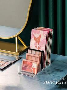 1 قطعة صندوق تخزين أكريليك عالي الجودة، صينية ظلال العيون شفافة كبيرة السعة، منظم مكياج محمول، مناسب لطاولة المكياج، محطة المكياج، سطح الحمام، خزانة، غرفة النوم، الحمام، ديكور المنزل، اكسسوارات السفر، هدية ل- الأم، الأب، الرجال، الصديق، المعلم، عيد الميلاد، الزفاف، الطاولة، الرف، اكسسوار، صندوق هدايا، هدايا ممتعة، تخزين