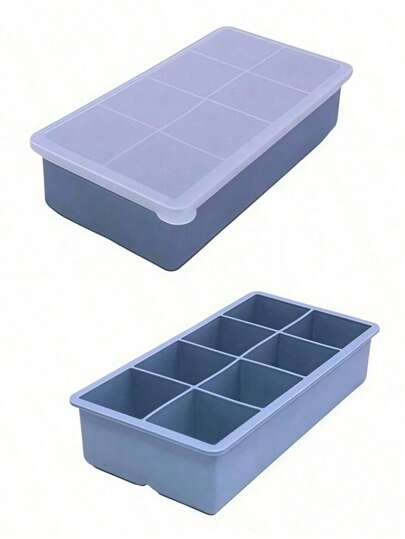 1pc Large Silicone Ice Cube Mold For Whiskey And Cocktails - Ice Cream Storage, Kitchen, Refrigerator Accessories