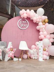 1 套粉色气球（138 个）各种尺寸，马卡龙粉色氢气球，非常适合情人节、生日、婚礼、周年纪念、迎婴派对、花环/拱门派对装饰、圣诞节