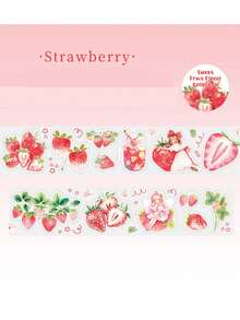 1 Stück dekorative Klebebänder mit Vintage-Motiven, Früchten, PET-Klebebandaufkleber 4,0 cm*2 m, ideal für Bullet Journals, Kunst, Scrapbooking, DIY-Basteleien, Planer, 6 Designs zur Auswahl