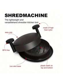 1pc Easy To Use Chicken Shredder - Perfect For Meat And Rice Dishes, Fast And EfficientFitted With Handle And Non-Slip Base, Rustproof Plastic Kitchen Gadgets - Perfect For Easter, Christmas, Hanky Panky, Thanksgiving - No Power Required!