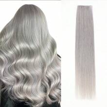 Genius Weft Human Hair Extension One Piece Hand Weft Sew In Invisible Hair Extensions Salon Quality 50G Remy Virgin Human Hair Add Hair Volume - SGray - View 10