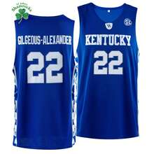 MEAN MACHINE Men's Kentucky University #22 Shay Gilgeous-Alexander Basketball Jersey, Fan Vest, Exquisite Embroidery Professional Sports Jersey - Blue - View 2