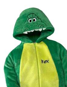Mameluco con gorro bordado sin pie Disney Rex - Verde - Ver 3