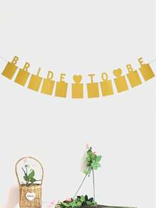 1 Set Bride To Be Photo Banner Bride Bunting For Wedding Decoration And Bridal Shower Party Supply - Multicolor - View 7