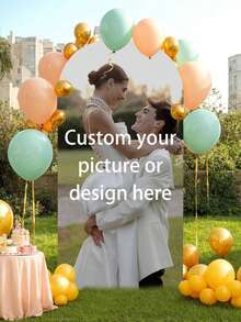 Customized Elastic Arch Cover - Personalized Arch Backdrop Cover, Suitable For Round Top Backdrop Stand, Applicable For Birthday, Theme Party, Wedding And Other Occasions, Available In Multiple Sizes,Party Top - Multicolor 2 - View 5