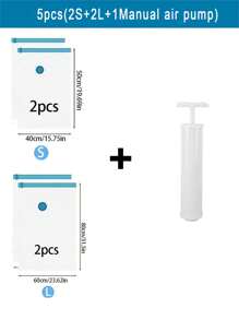 5/4/1pc透明旅行真空收纳袋，大容量PVC真空密封袋，便携式防水真空压缩袋，防蛀防霉真空收纳袋，夏季衣服真空密封袋，多功能家用收纳袋居家衣物整理，可用于床上用品、外套、衬衫、毛毯、裤子、内衣等。