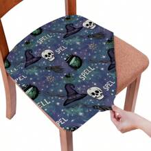 Halloween elegante Geist Stuhlhülle, elastisch abnehmbar & waschbar, Anti-Verschmutzung Stuhlbezug, geeignet für Wohnzimmer, Esszimmer, Schlafzimmer, Büro, Hotel, Geschäft, Outdoor, Hochzeit, Bankett, Party Zubehör