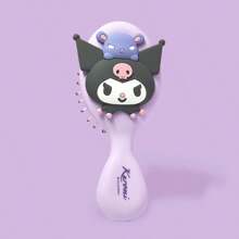 MINISO Sanrio Kuromi 3D Massage Airbag Comb, Cute Cartoon Shape, Scalp Massage & Hair Smoothing, Girlish Heart Makeup Comb, Daily And Travel Hairdressing Tool (1 PC) - Purple - View 1